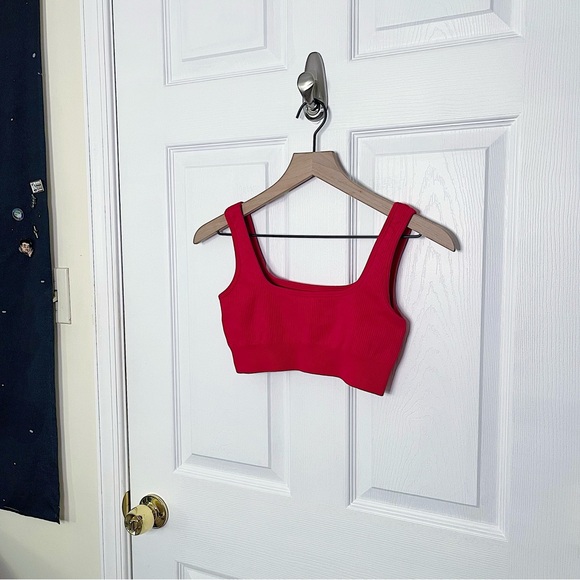 ✧・゚cherry red ribbed bralette - Picture 4 of 5